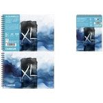 CANSON Skizzen- und Studienbuch XL AQUARELLE Waves, DIN A5 30 Blatt, 300 g/qm, 148 x 210 mm, Block mit Kopfspirale, - 1 Stück (C507803001)