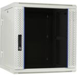 DSIT 12 HE Serverschrank, wendbares Wandgehäuse mit Glastür, Weiß (BxTxH) 600 x 600 x 635mm (DS6612W-DOUBLE)