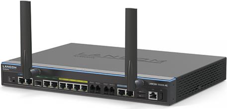 Lancom Dual-VDSL-VoIP-Router mit 2x VDSL2-Vectoring, 1x SFP/TP, 1x WAN-Ethernet, 1x Dual-SIM LTE-Advanced bis 300 MBit/s, Voice Call Manager / SBC, Load Balancing, 2x ISDN S0 (TE/NT + NT), 4x Analog sowie IPSec-VPN (25 Kan. / opt. 50) (62090)