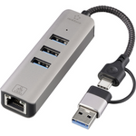 Renkforce RF-EAWH-300 USB 3.0 Verlängerungssystem RJ45+ Hub Extenderüber Netzwerkkabel (RF-6856046)