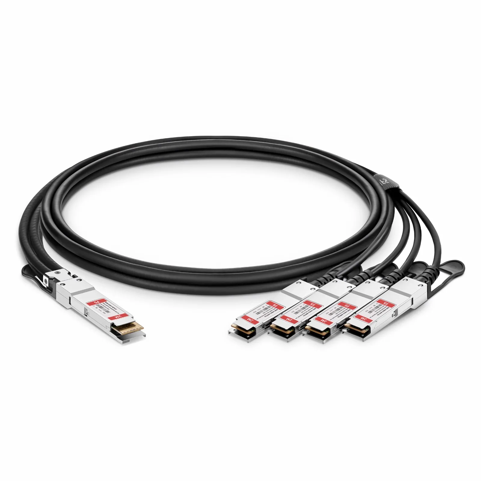 BlueLAN QDD-4ZQ100-CU2M-BL 400G QSFP-DD zu 4x100G QSFP56 Breakout DAC Kabel 2m AWG26