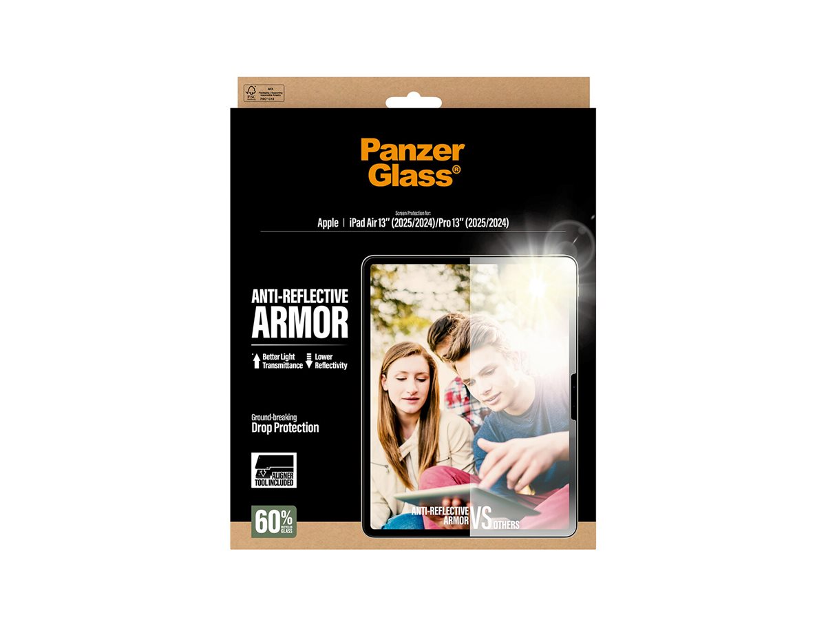 PanzerGlass Anti-Reflective Armor Bildschirmschutz 13" für iPad Air (2024-2025) / iPad Pro (2024-2025) Transparent