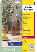 AVERY Zweckform Transparente Etiketten, 80 mm, rund aus Polyester, wirken auf glänzenden Oberflächen wie direkt - 1 Stück (L7788-25)