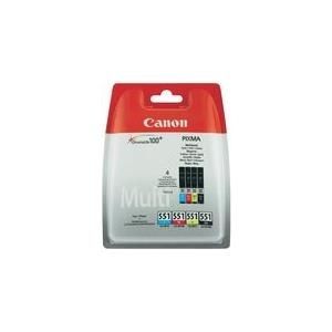 Canon CLI-551 C/M/Y/BK Multipack - 4er-Pack - Schwarz, Gelb, Cyan, Magenta (6...