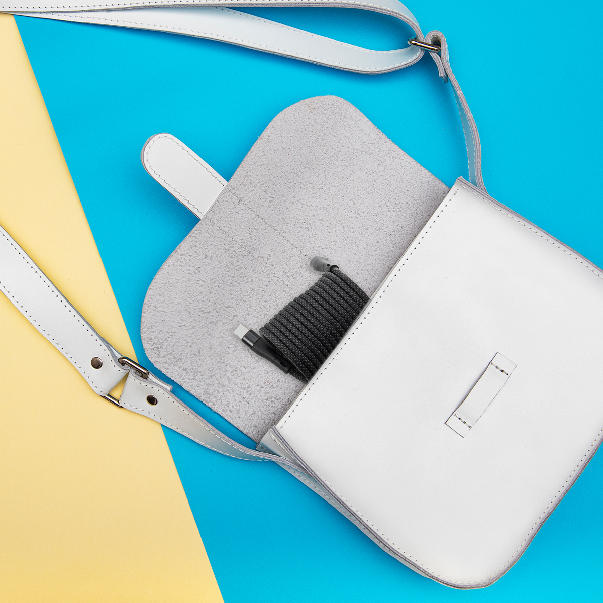 Maxtrack Spiralkabel USB-C auf USB-C USB 2.0 1 m Schwarz