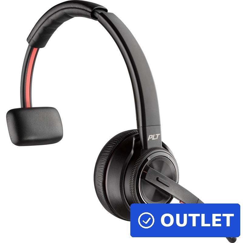 HP Poly Savi 8210 Monaural DECT 1880-1900 MHz Top +Charging Cradle Kopfhörer Kabelgebunden Handgeführt Büro/Callcenter Schwarz (8Y9C3AA) (geöffnet)