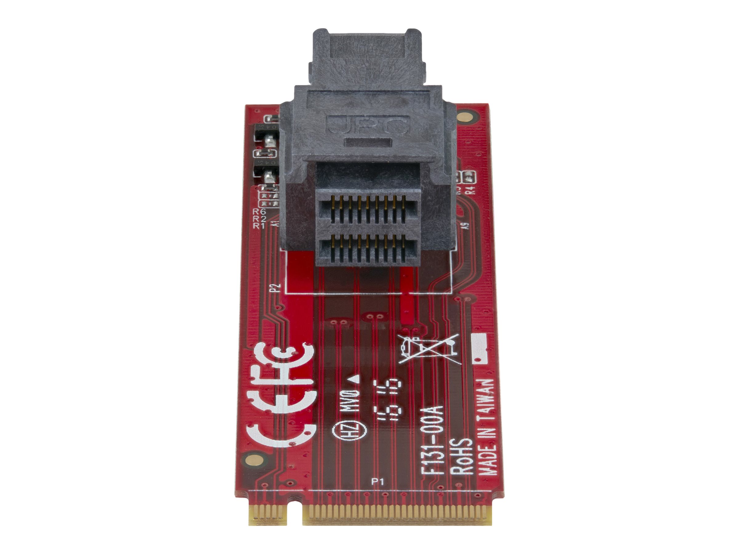 StarTech.com M2E4SFF8643 U.2 (SFF-8643) auf M.2 PCIe 3.0 x4 Adapter Rot