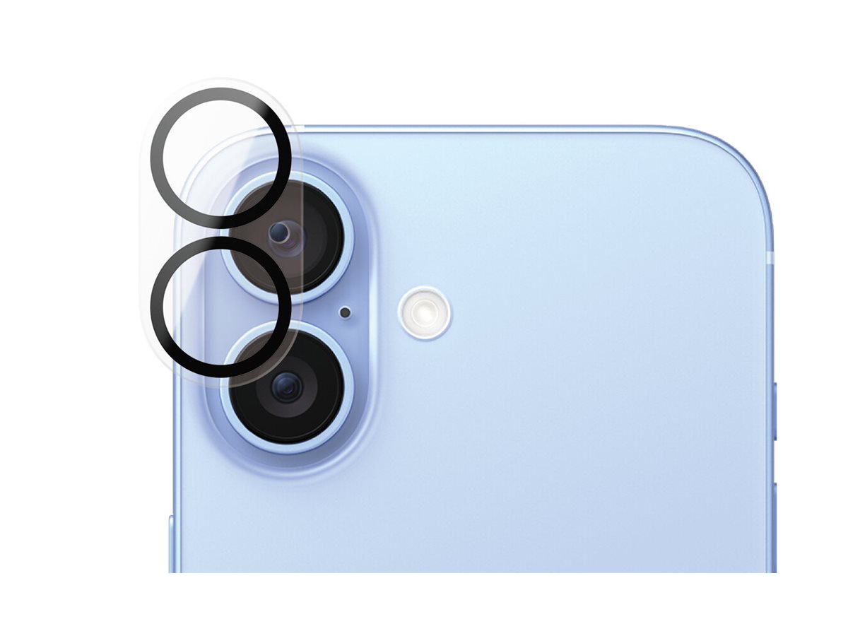 PanzerGlass PicturePerfect Objektivschutz für iPhone 16 | 16 Plus Schwarz, Transparent