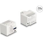 Delock 41478 - Keystone Lademodul USB Typ-A C PD 20 W weiß (41478)