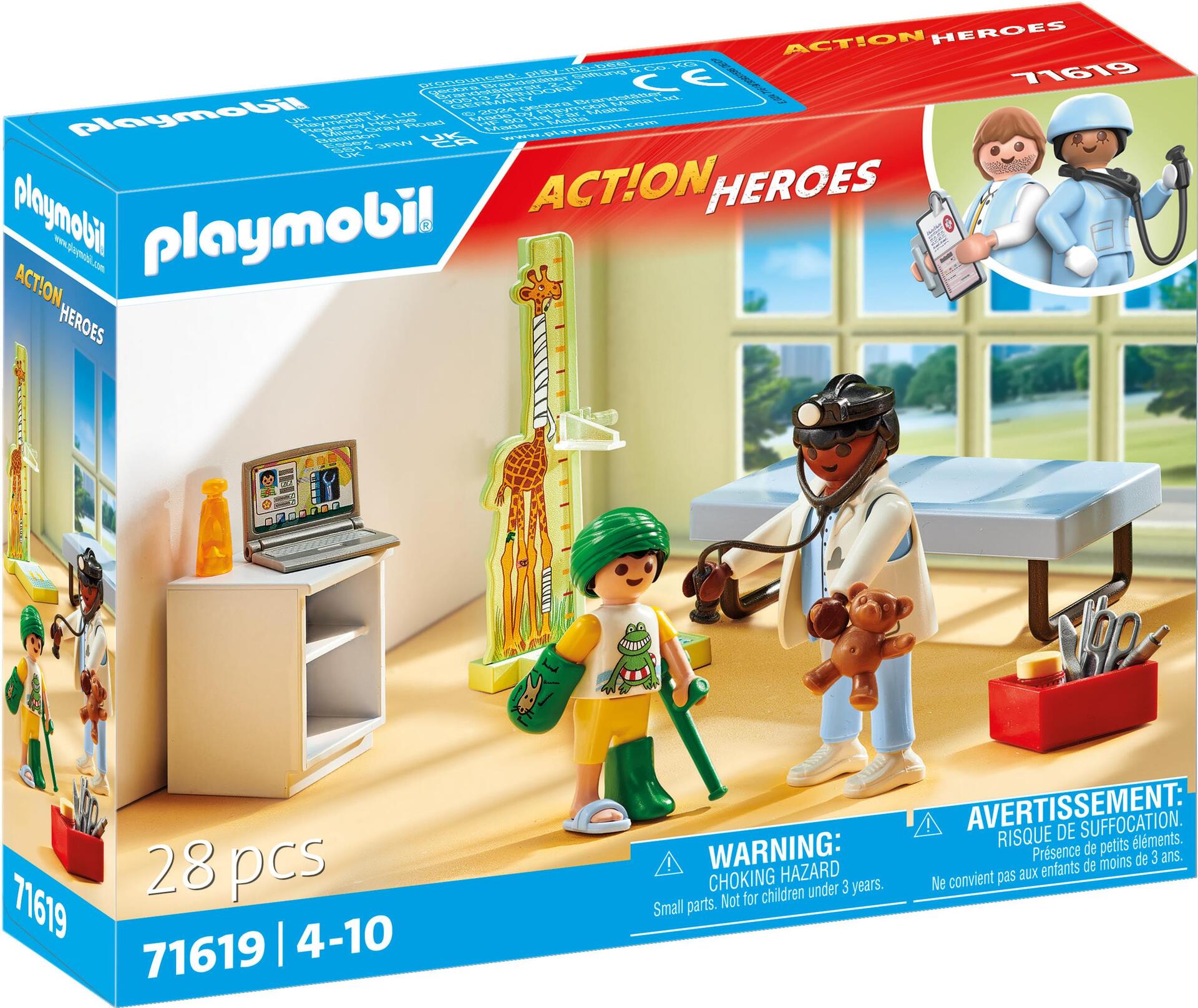 Playmobil Action Kinderarzt mit Teddybär (71619)