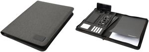 Alassio Schreibmappe RPET, A4, recyceltes PET, anthrazit mit Einteck- & Dokumentenfach, flexible Multifunktions - 1 Stück (46220)