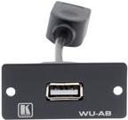KRAMER WU-AB(B) Wall-Plate Einsatz USB-A / USB-B Durchgangsverbinder schwarz (85-0118399)