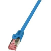 LogiLink Patchkabel, Kat. 6, S/FTP, 7,5 m, blau geschirmt (PIMF), 4 x 2 AWG 27/7, Belegung: 1:1, Kupferader, - 1 Stück (CQ2086S)