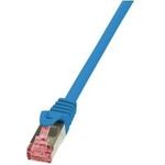 LogiLink Patchkabel, Kat. 6, S/FTP, 7,5 m, blau geschirmt (PIMF), 4 x 2 AWG 27/7, Belegung: 1:1, Kupferader, - 1 Stück (CQ2086S)
