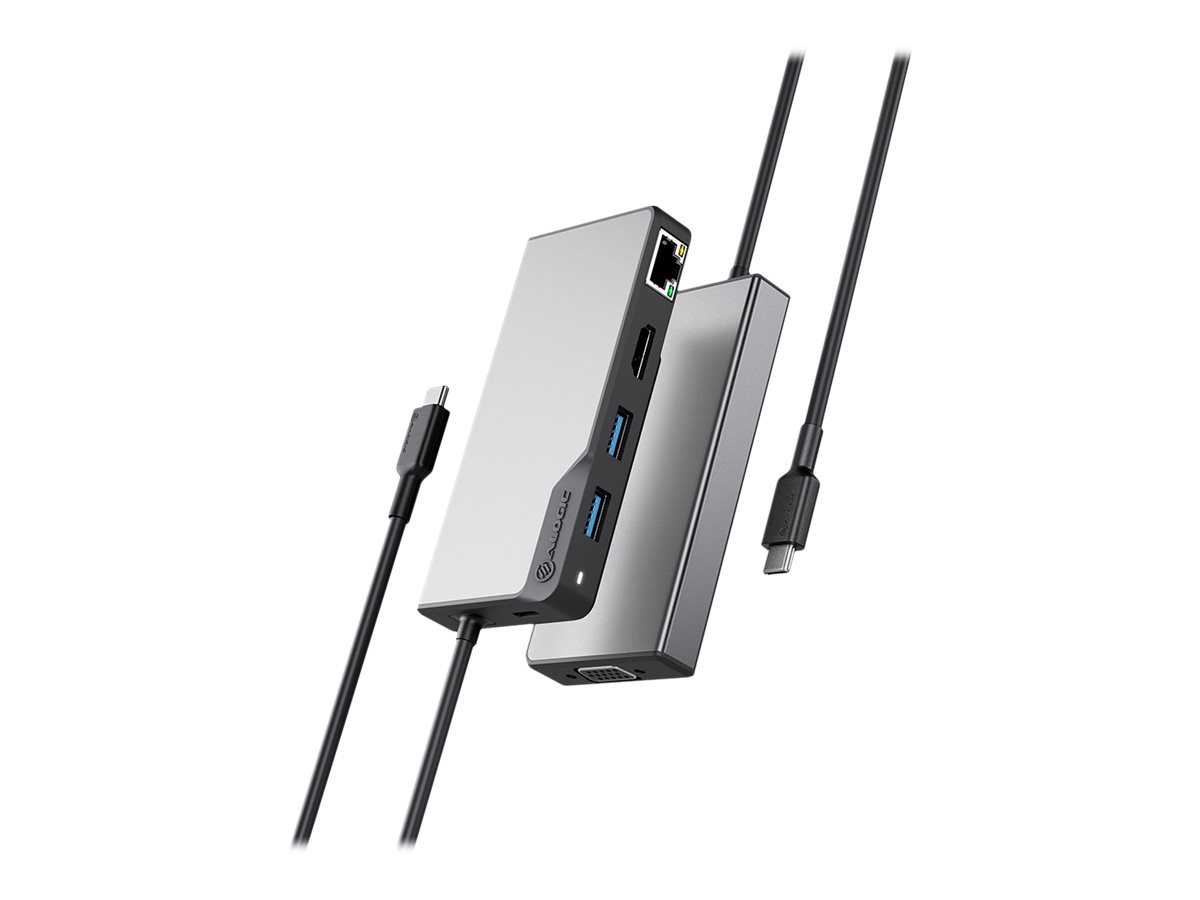ALOGIC USB-C Fusion MAX 6-in-1 Hub V2 Dockingstation HDMI VGA GbE Space-grau