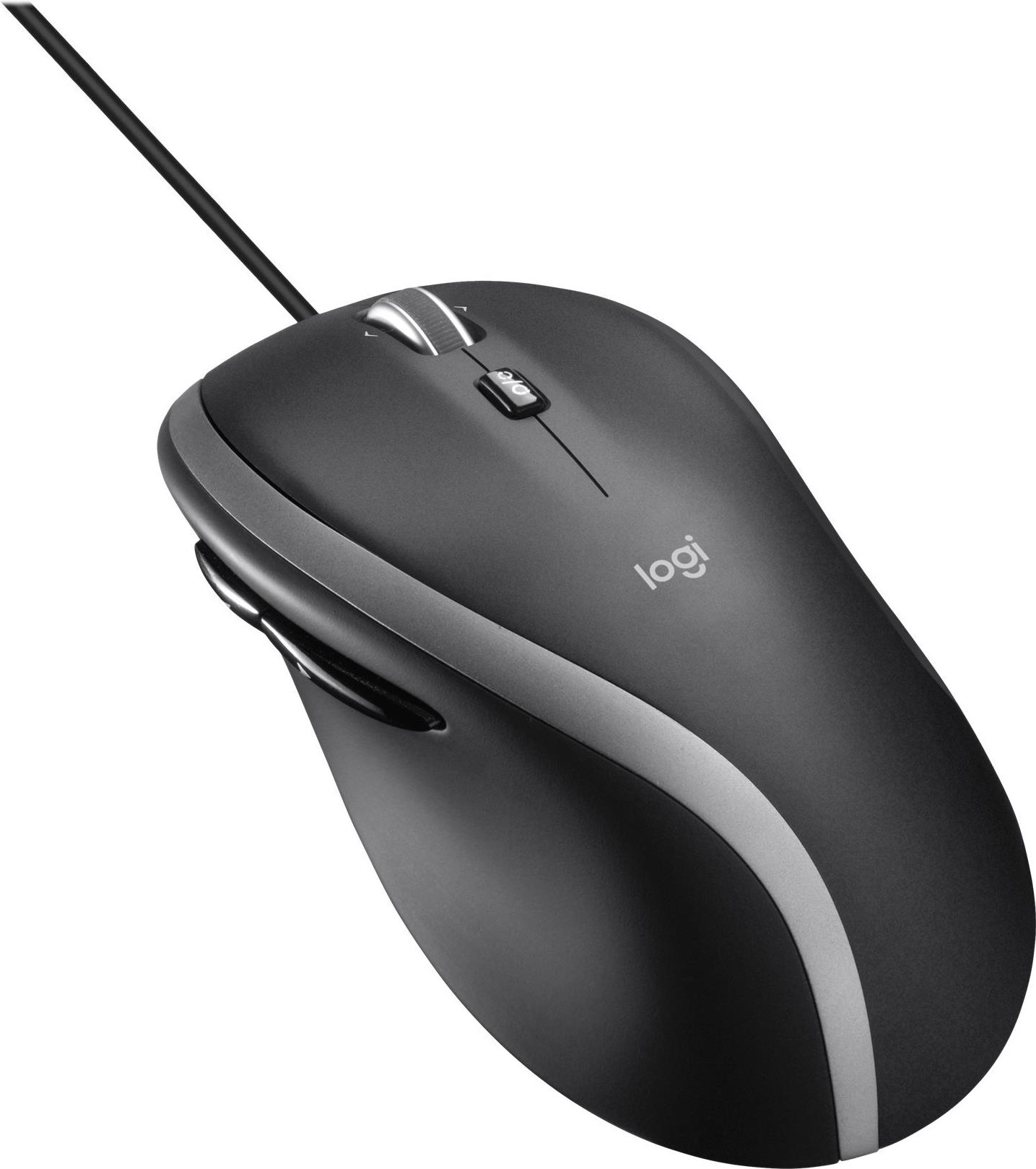 Logitech M500s Advanced Corded Mouse Kabelgebundene Maus 4000 DPI 7 Tasten Schwarz, Silber