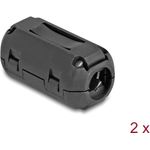 Delock Ferritkern / Ferritring für Rundkabel 9 mm 2 Stück schwarz (80946)