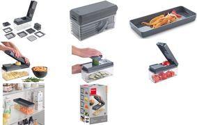 metaltex 12in1 Obst-/Gemüseschneider Slice-Cube, grau Material: Edelstahl / ABS-Kunststoff, 10 austauschbare - 1 Stück (194850000)