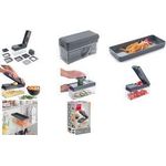 metaltex 12in1 Obst-/Gemüseschneider Slice-Cube, grau Material: Edelstahl / ABS-Kunststoff, 10 austauschbare - 1 Stück (194850000)