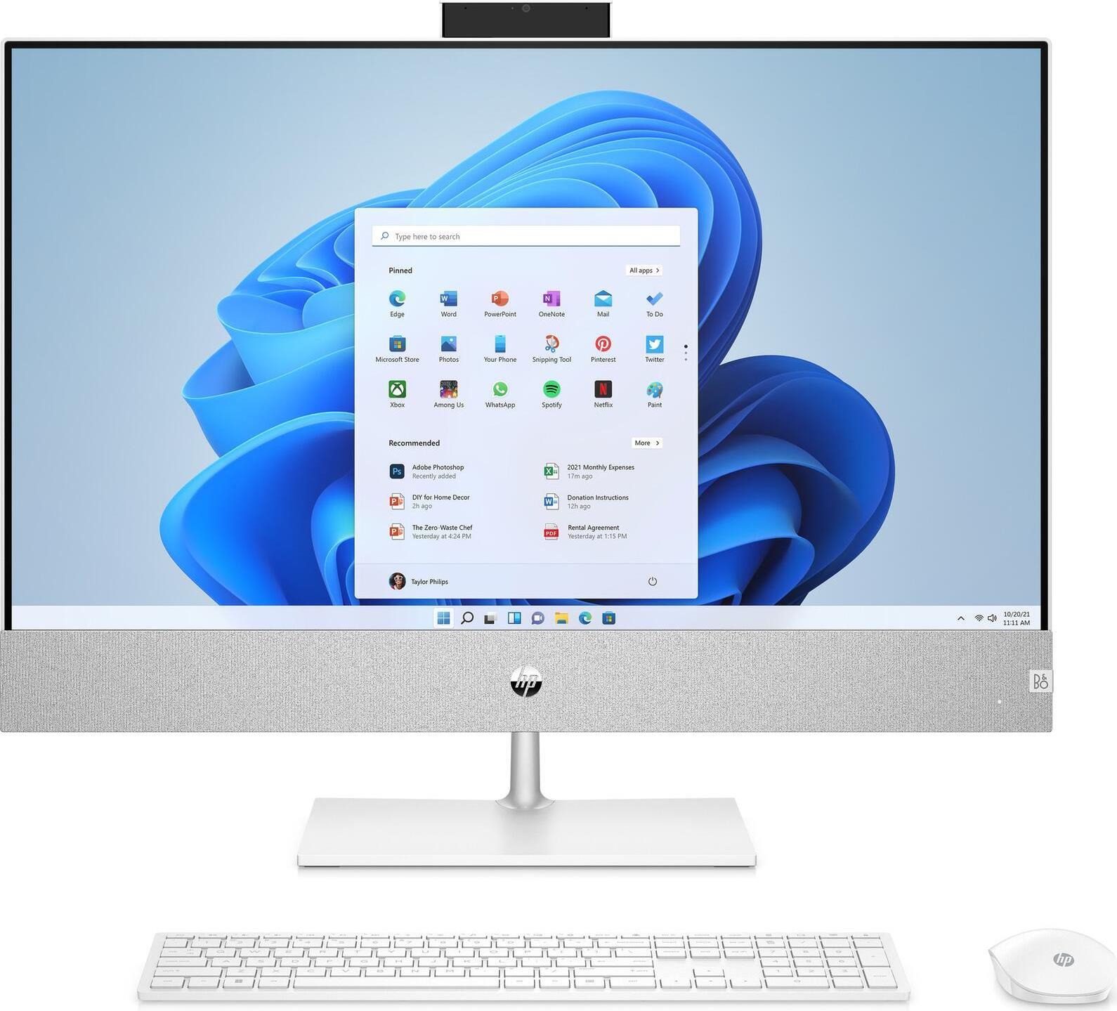 HP 27-ca0001ng AIO 68,58cm 27Zoll QHD AMD RYZEN 7 5700U 16GB 1TB SSD UMA W11H White (P) - 16 GB (A3QS9EA#ABD)