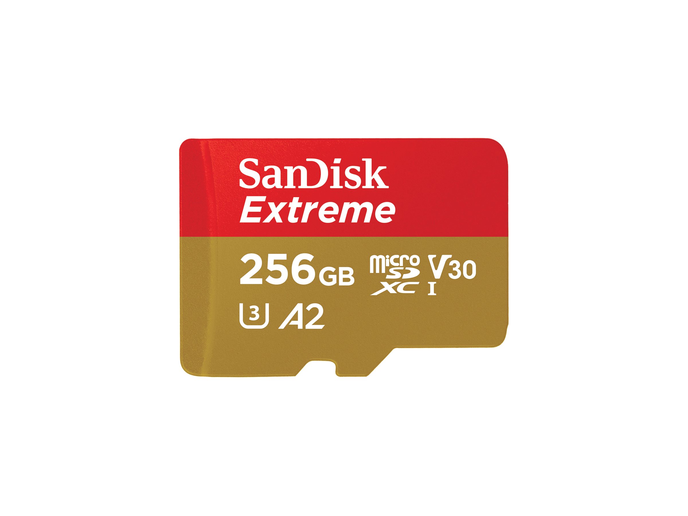 SanDisk Extreme microSDXC 256 GB UHS-I Klasse 10 190 MB/s Gold, Rot