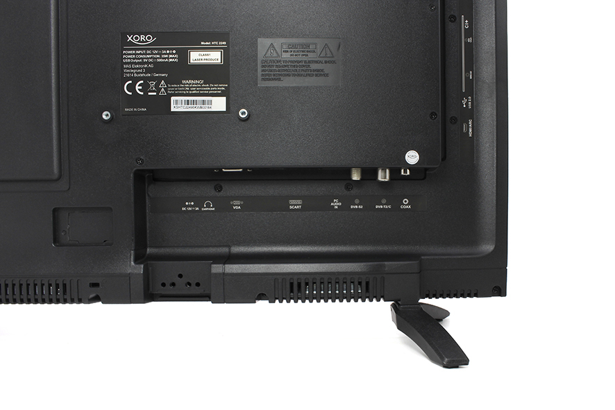 Xoro HTC 2249 21,5" Full HD LCD-Fernseher DVD-Player Triple Tuner USB CI+ 12V Schwarz