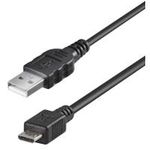 Wentronic Goobay Micro USB Kabel, Schwarz, 1 m - Lade- und Synchronisationskabel für Android-Geräte (46800)
