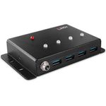 Lindy 43374 Schnittstellen-Hub USB 3.2 Gen 1 (3.1 Gen 1) Type-B 5000 Mbit/s Schwarz (43374)