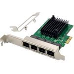 InLine Quad Gigabit Netzwerkkarte 4x RJ45 1 Gb/s PCIe x1 (51127B) (geöffnet)