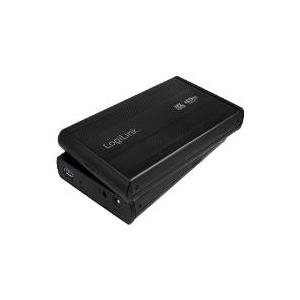 LogiLink® Festplattengehäuse 3.5"  S-ATA USB 3.0 Alu, schwarz (UA0107)