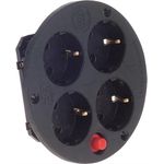 BACHMANN Steckdoseneinsatz 4-fach S Steckdoseneinsatz 4f o.Deckel,Thermosch. (900.187)