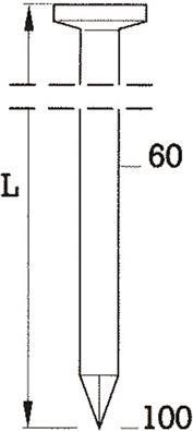 BeA Rundkopfnagel R20 3,1x90mm in Streifen blk/glatt VE=3000Stk (Pack mit 3000 St) (10400054)