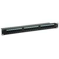 VALUE Kat. 6 / Class E 48,30cm (19")-Patchpanel, 24P, ungeschirmt, schwarz (26.99.0362)