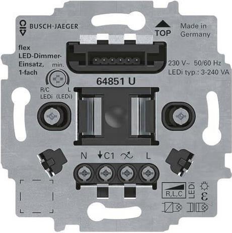 Busch-Jaeger LED-Tastdimmer-Einsatz flex 64851 U (2CKA006500A0012)