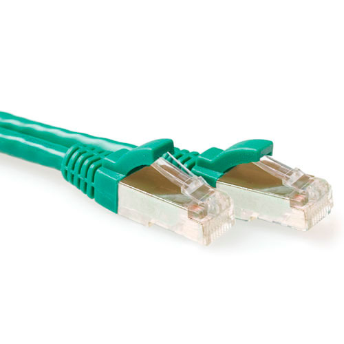 ACT Patch-Kabel Cat6a S/FTP 1 m RJ-45 Snagless Grün