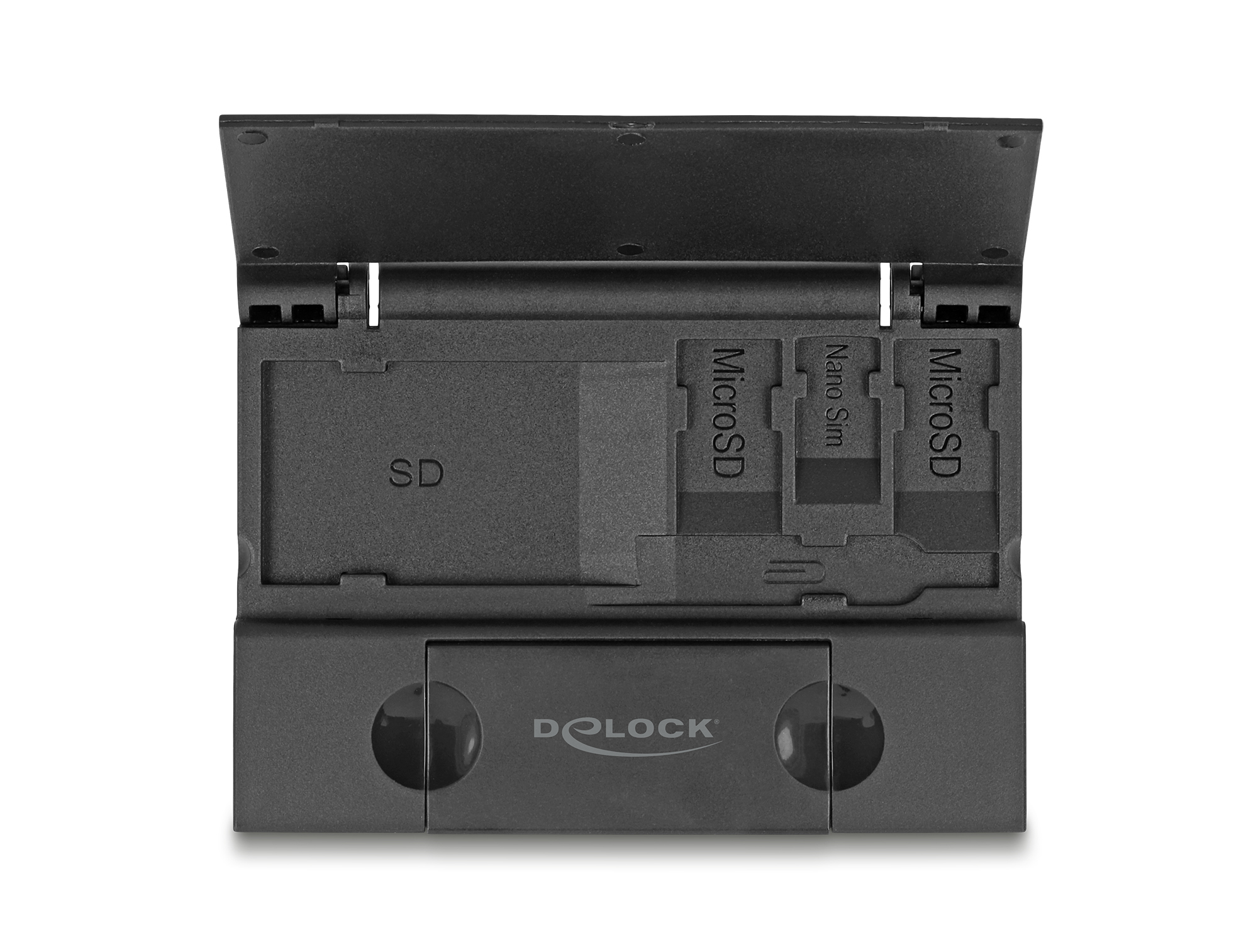 Delock Kartenleser USB 3.2 Gen 1 USB Type-C / Type-A SD microSD Schwarz