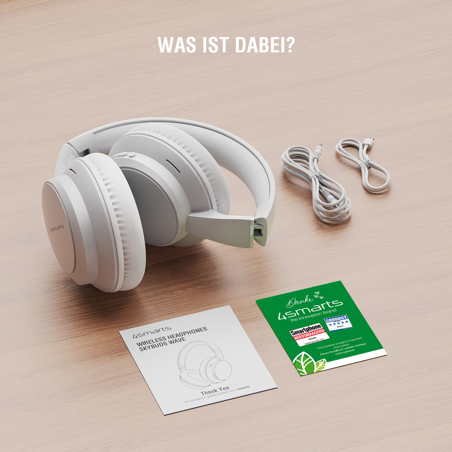 4smarts SkyBuds Wave Over-Ear Bluetooth Kopfhörer 10 h Weiß