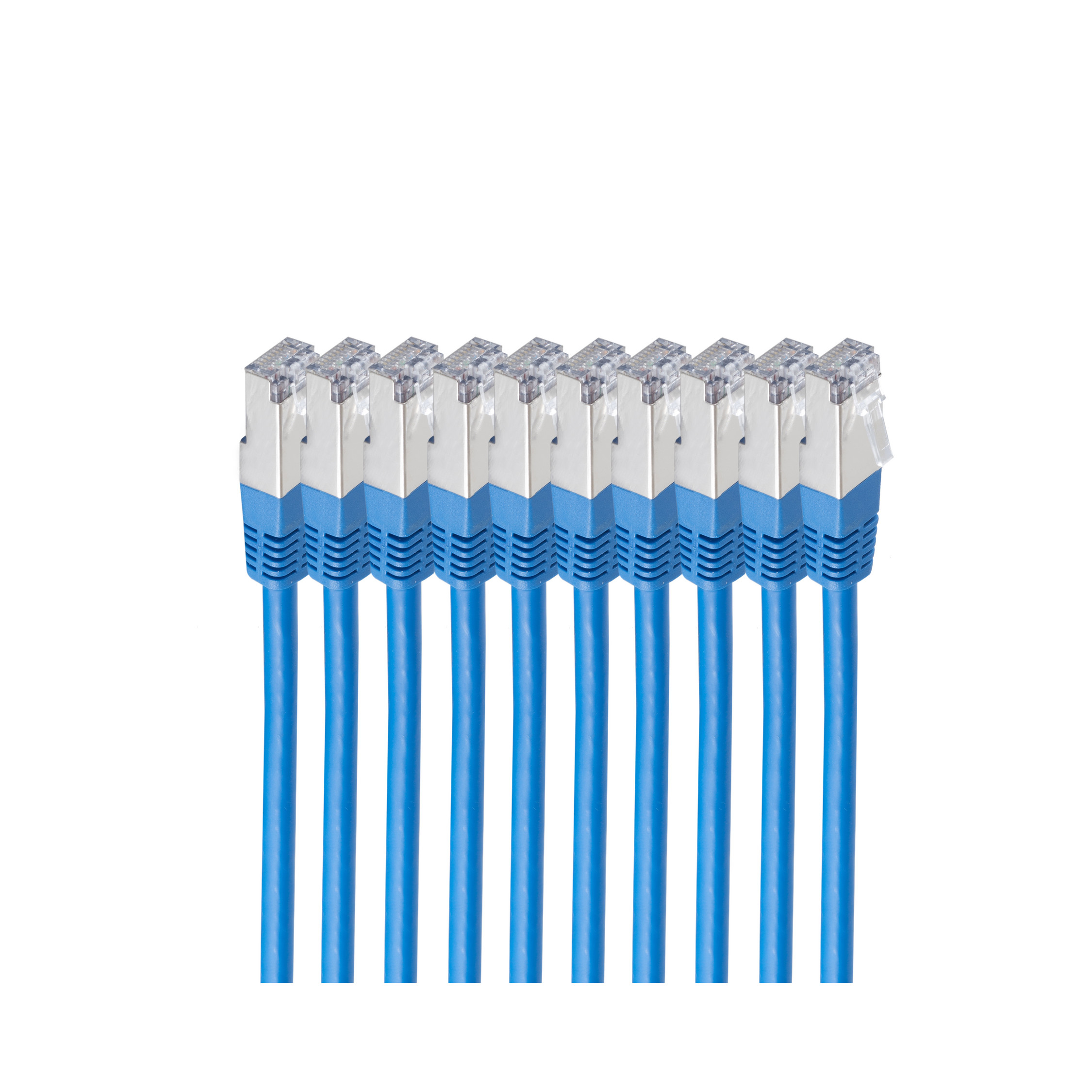 ShiverPeaks BS75711-H0.25B-SET10 Netzwerkkabel Cat 6 S/FTP 0,25 m Blau