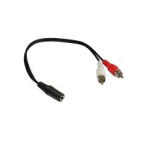 Alcasa AD2-352CS 2 x RCA 3.5mm Schwarz (AD2-352CS)