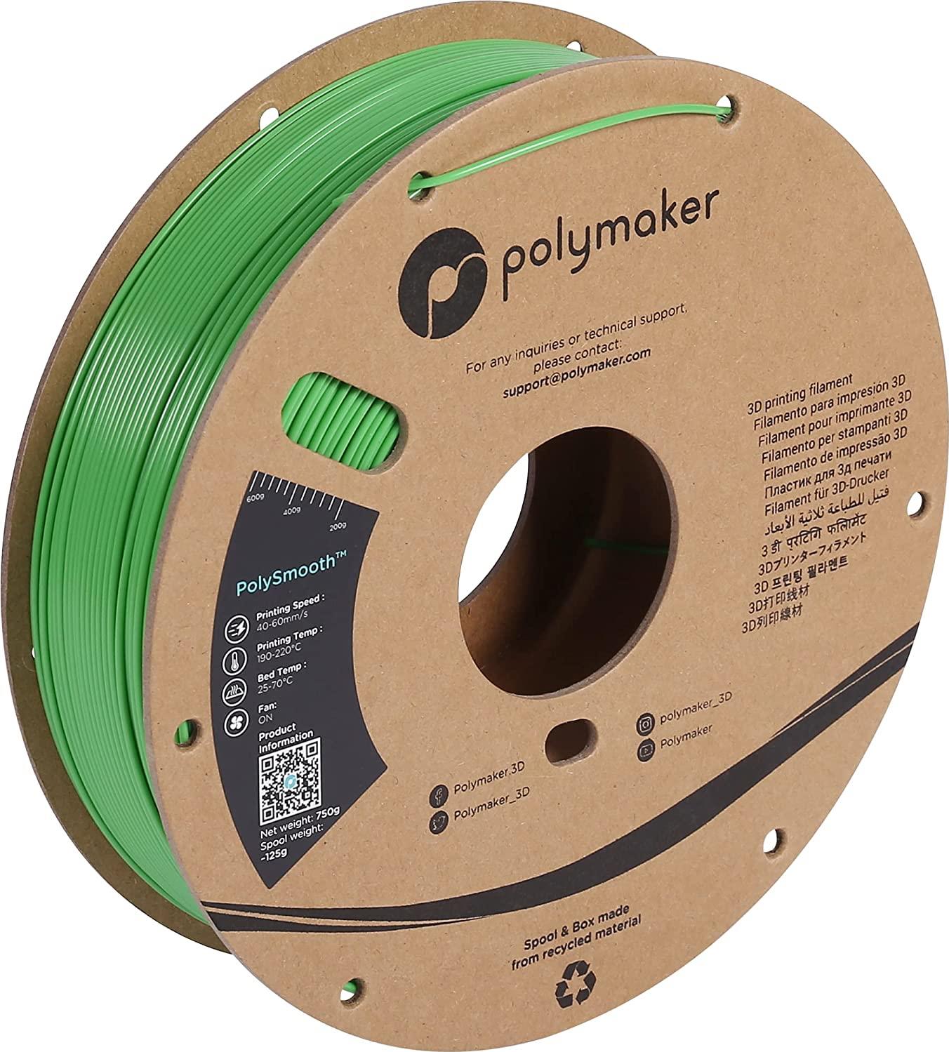 Polymaker PJ01006 Filament PVB polierbar 1.75 mm 750 g Grün PolySmooth 1 St. (PJ01006)