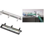 LogiLink 19" Keystone Patch Panel, 16 Port, geschirmt schwarz (RAL9005), 1 HE, für 16 Keystone Module, - 1 Stück (NK4077)