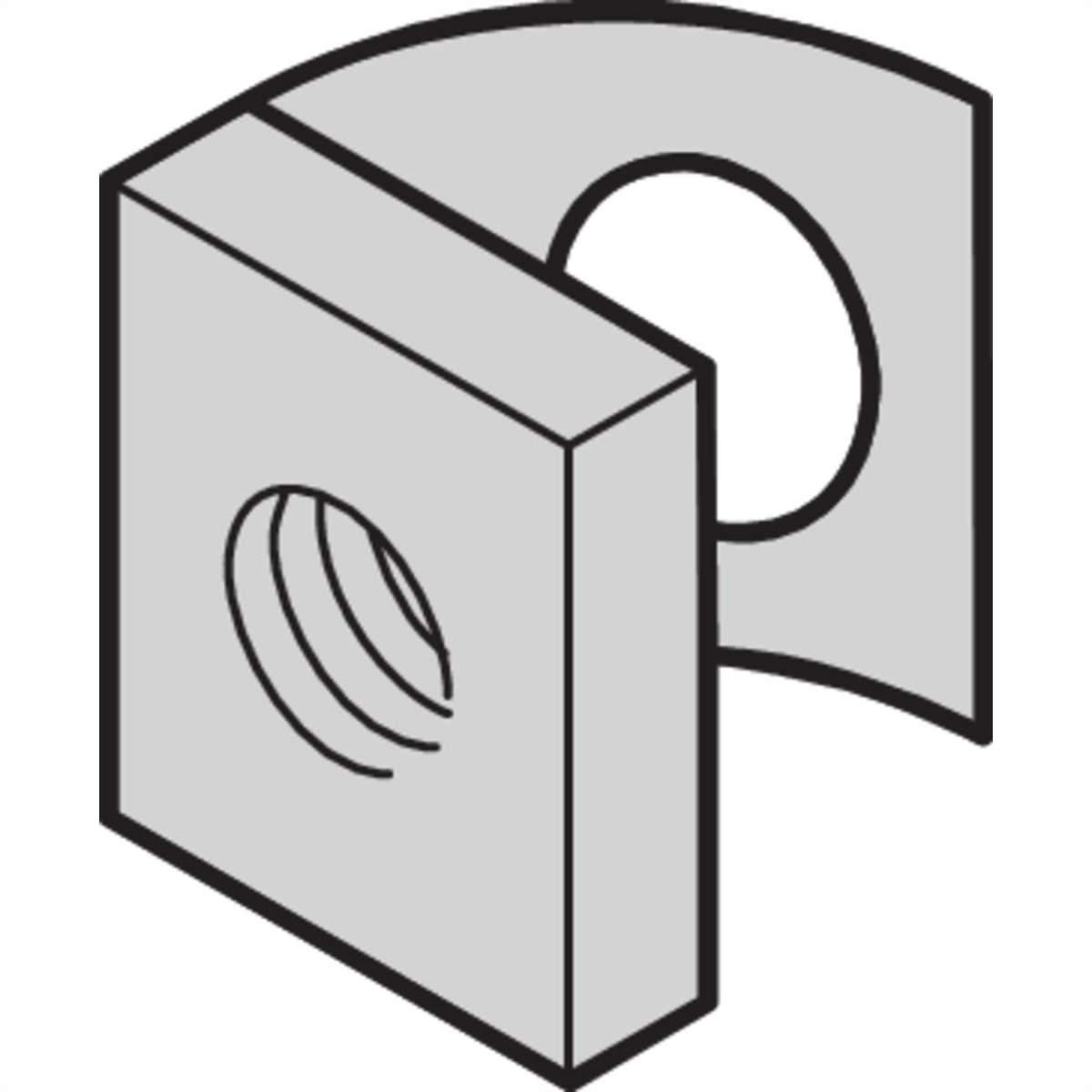 Schroff Schiebemutter M6 für 19"-Rack 50 Stück Nickel