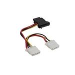 InLine® SATA Stromadapterkabel, SATA Buchse an 3x 13,34cm (5,25") St, 15cm (29679)
