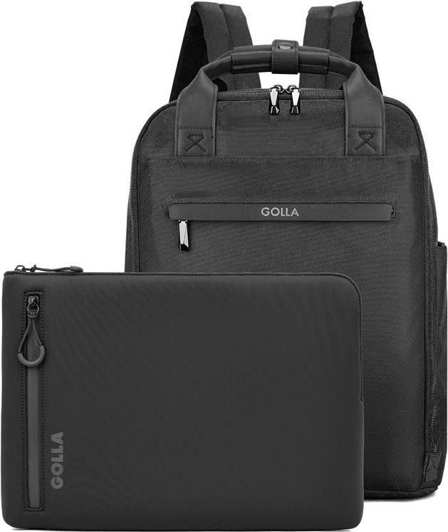 Golla Set aus Rucksack und Laptop-Sleeve 15 Zoll, Black (76464)