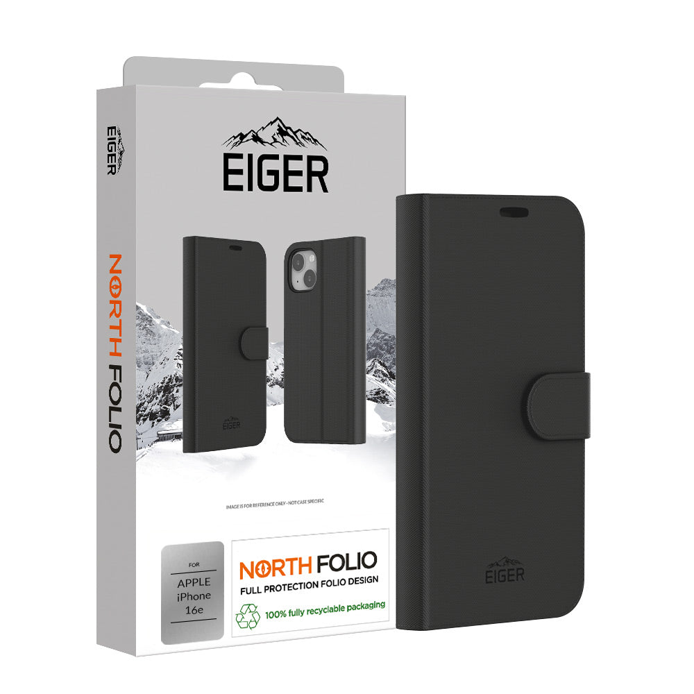 Eiger North Folio Case für iPhone SE 2025 Schwarz