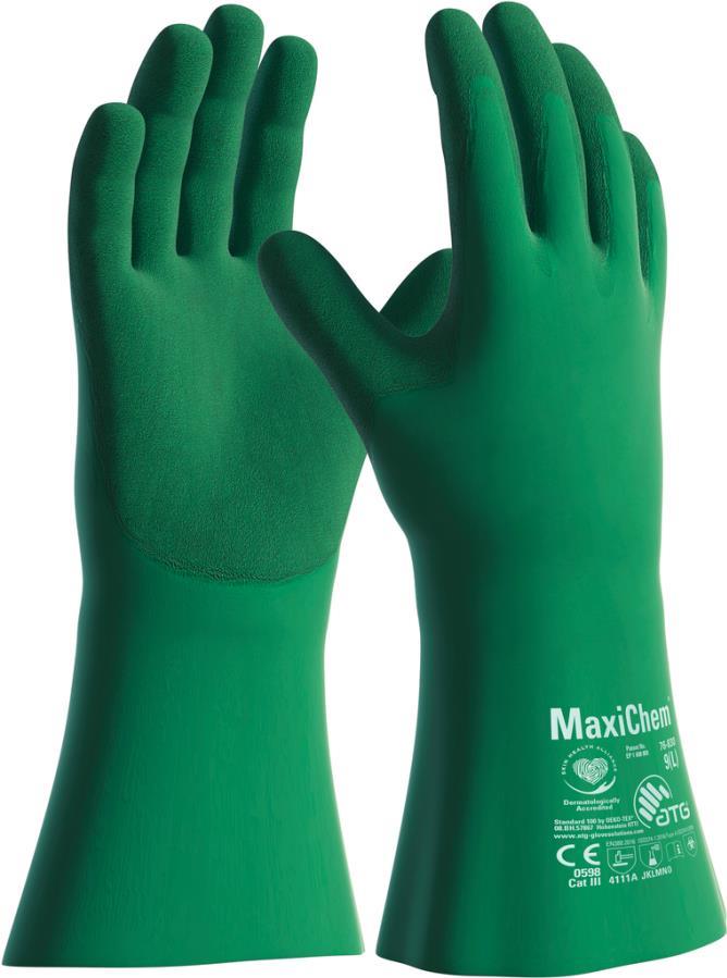 atg Chemikalienschutzhandschuh MaxiChem Gr.09 grün CE CAT3 SSK A (2388-09)