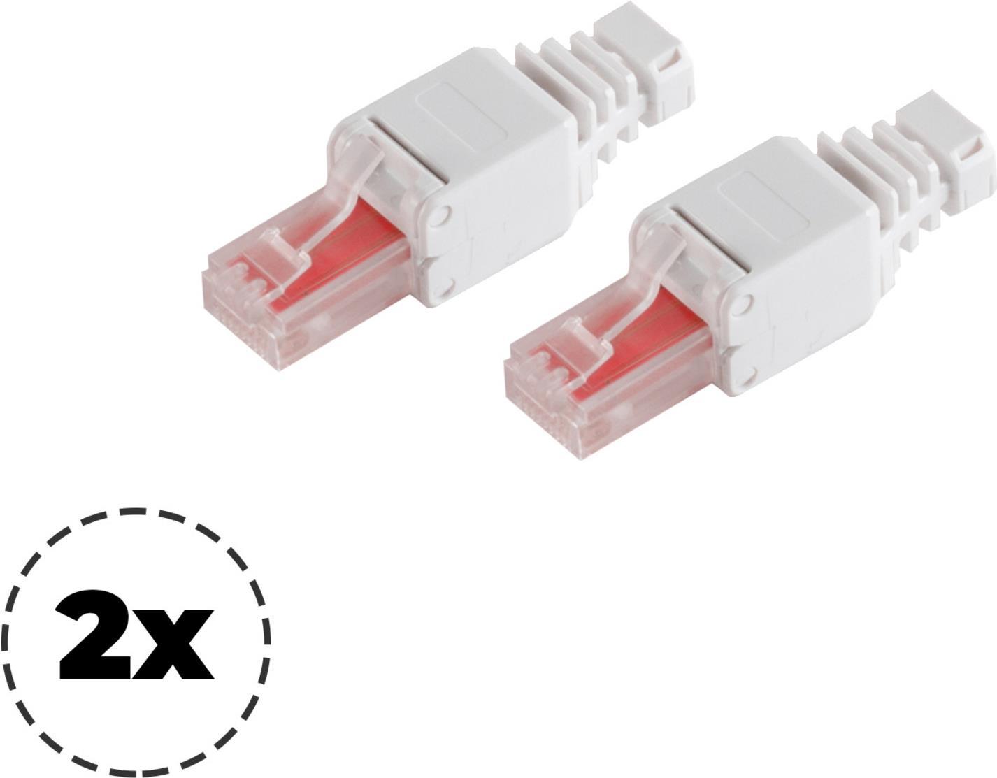 shiverpeaks ®-BASIC-S--cat. 6 Tool-less RJ45 Stecker mit Knickschutz ungeschirmt--VE2 (BS75011-2)