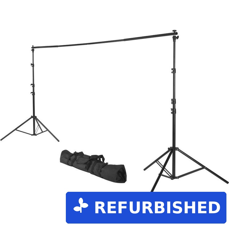 Hama Foto-Hintergrundsystem für Studio und unterwegs, 158-295 cm, ausziehbar (00021202) (geöffnet)