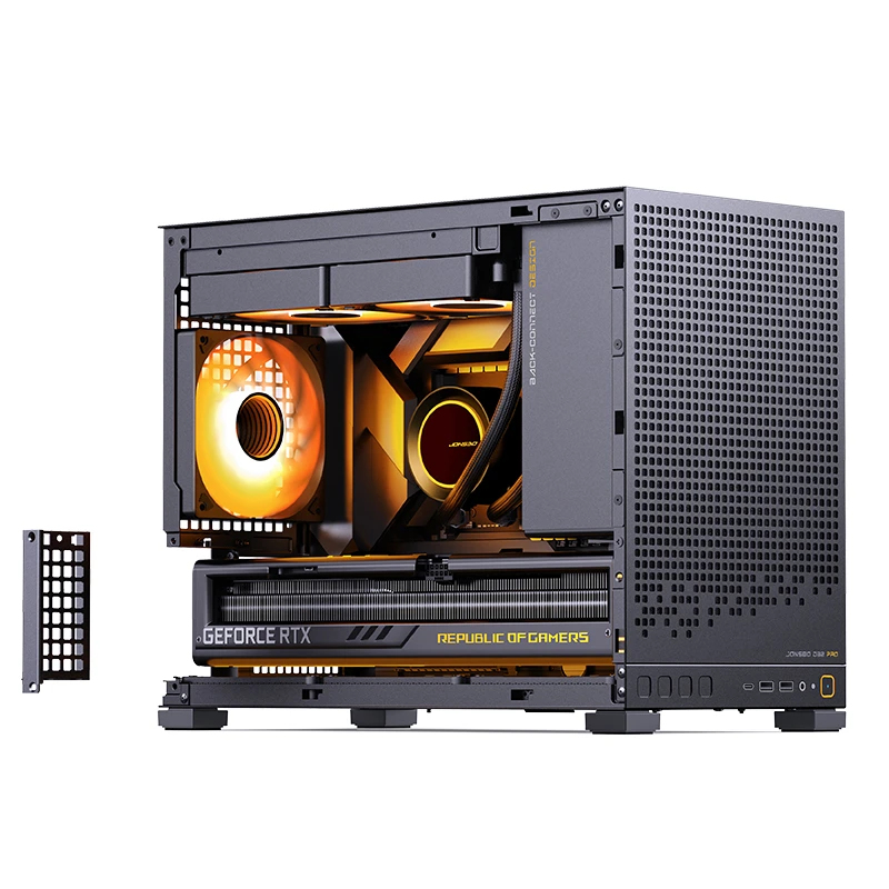 Jonsbo D32 PRO Midi Tower PC-Gehäuse Micro-ATX Tempered Glass Schwarz