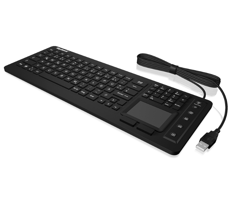 KeySonic KSK-6231 Inel Tastatur USB QWERTZ US International Schwarz